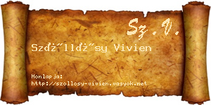 Szőllősy Vivien névjegykártya