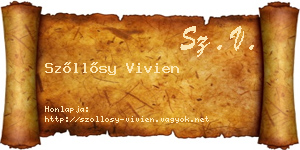 Szőllősy Vivien névjegykártya